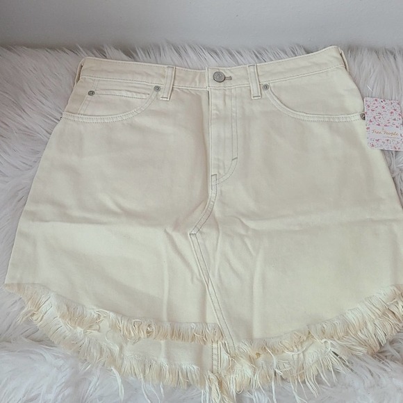 NWT Free People Denim Mini skirt - Picture 6 of 11